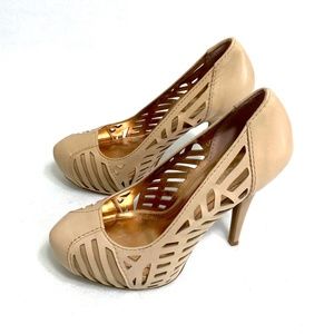 Bcbg Bg-elba Mojave Vachetta Tan Womens Heels Aztec Mayan Sz 6.5B